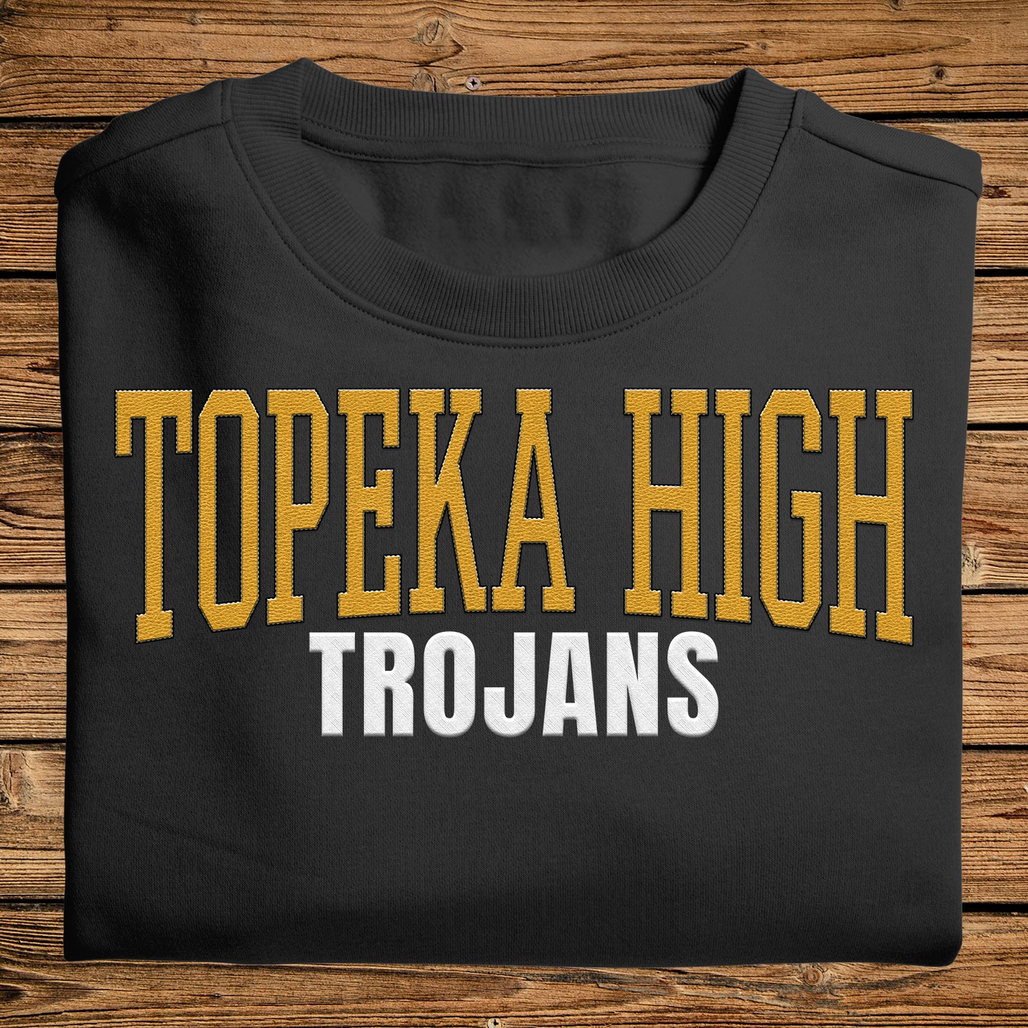 Topeka High Trojans Faux Leather-E00-29