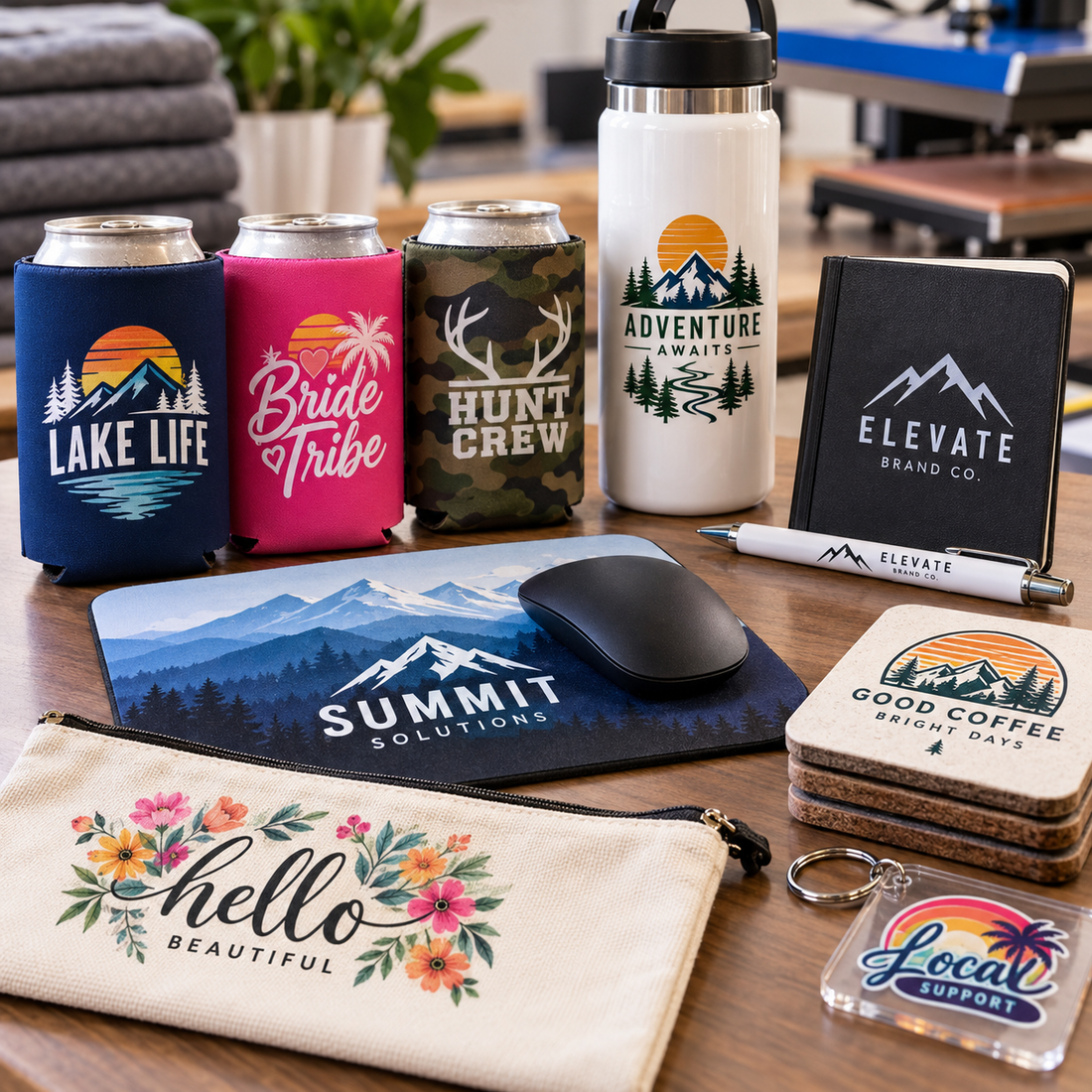 DTF on Koozies, Mouse Pads, and Promotional Products