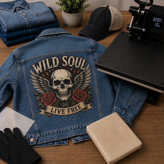 How to Apply DTF Transfers to Denim and Jackets