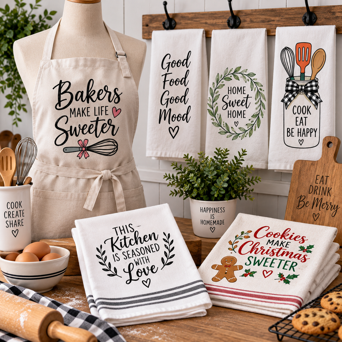How to Put DTF Transfers on Aprons, Tea Towels, and Kitchen Linens