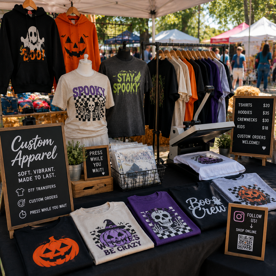 How to Sell Custom Apparel at Craft Fairs and Pop-Up Markets