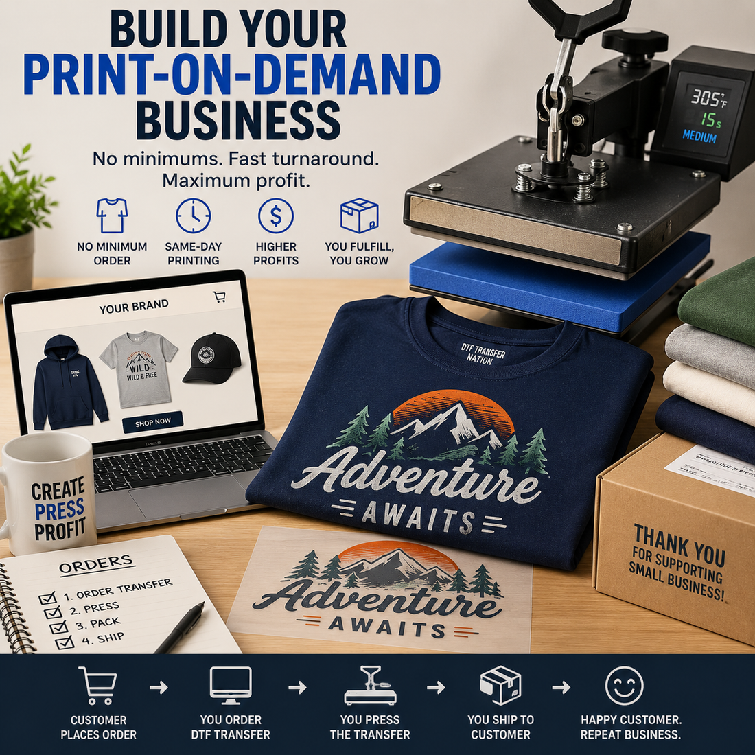 How to Use DTF Transfers to Build a Print-on-Demand Business