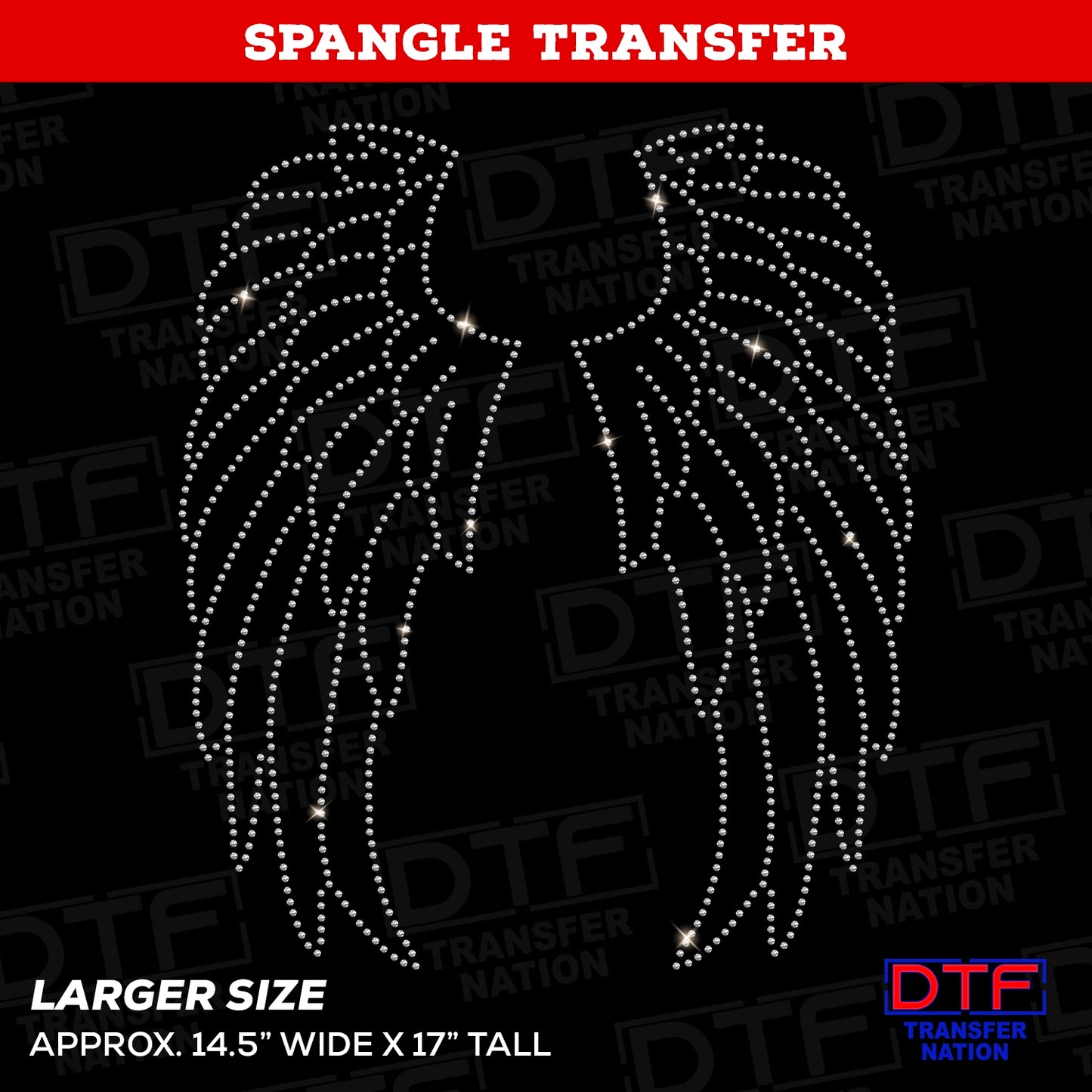 Large Angel Wings - Spangle Transfer