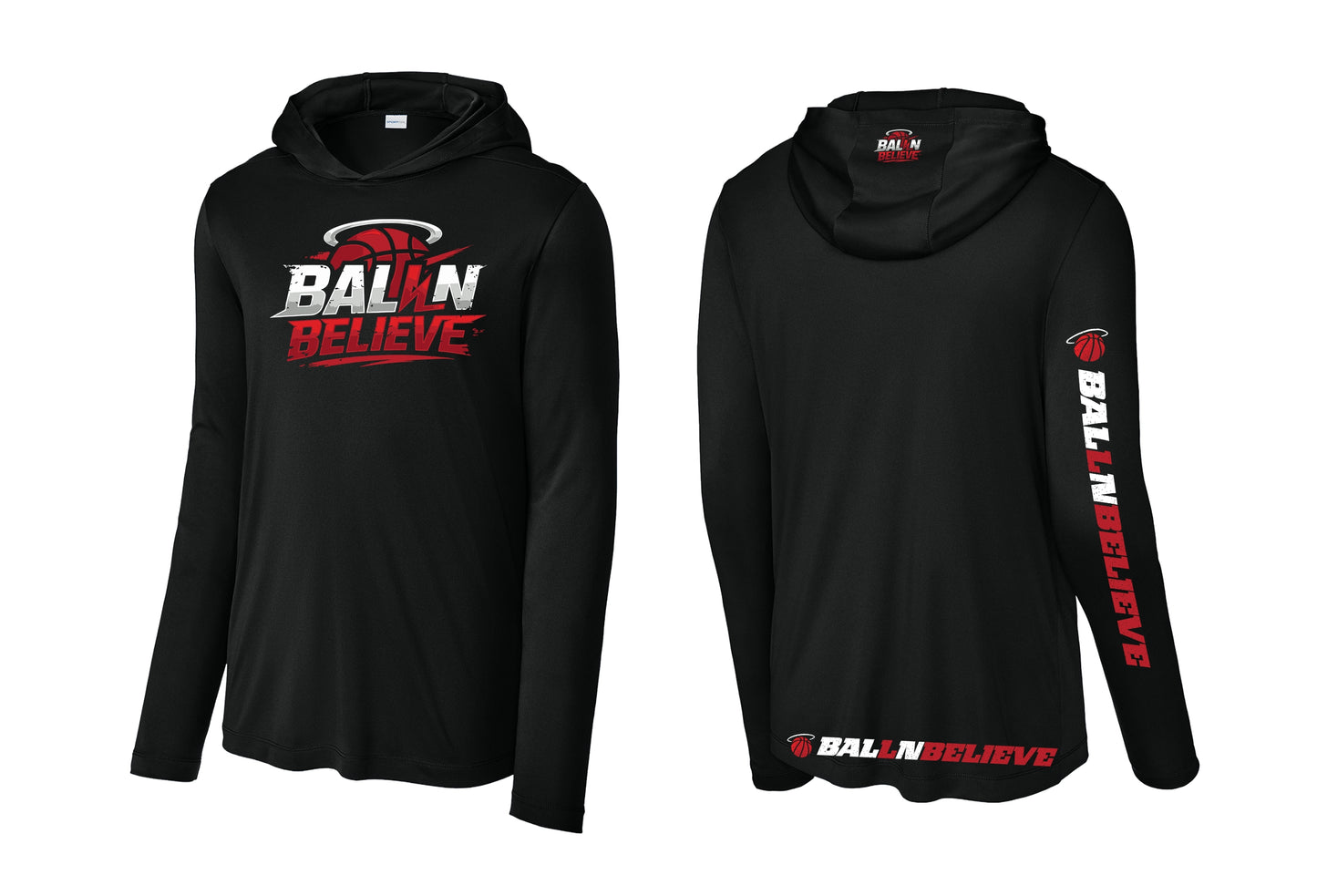 Ball N Believe - Sport Tek Long Sleeve Hoodie - Adult Sizes