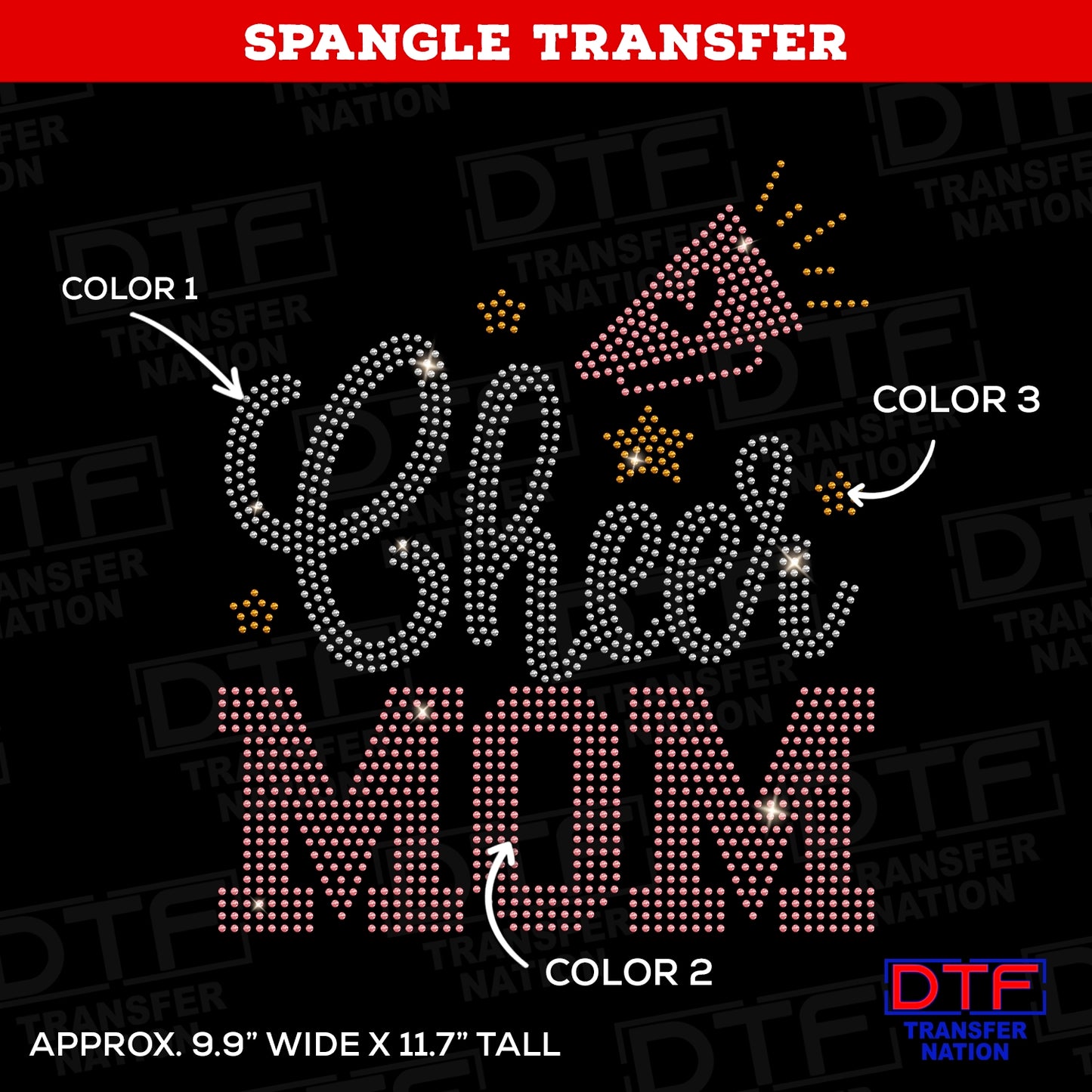 Cheer Mom - Design 1 - Spangle Transfer