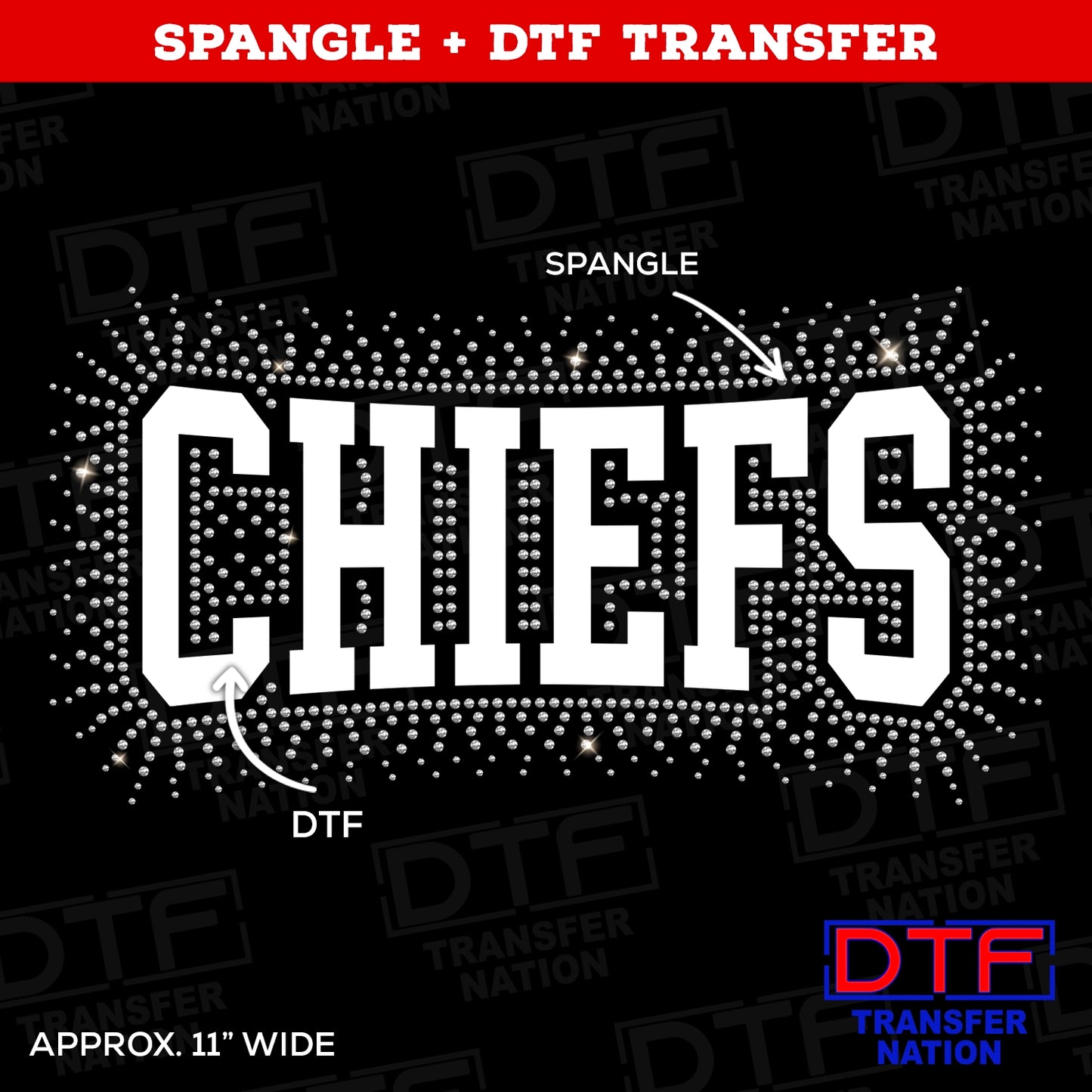 Chiefs - Spangle + DTF Transfer - Pick your colors