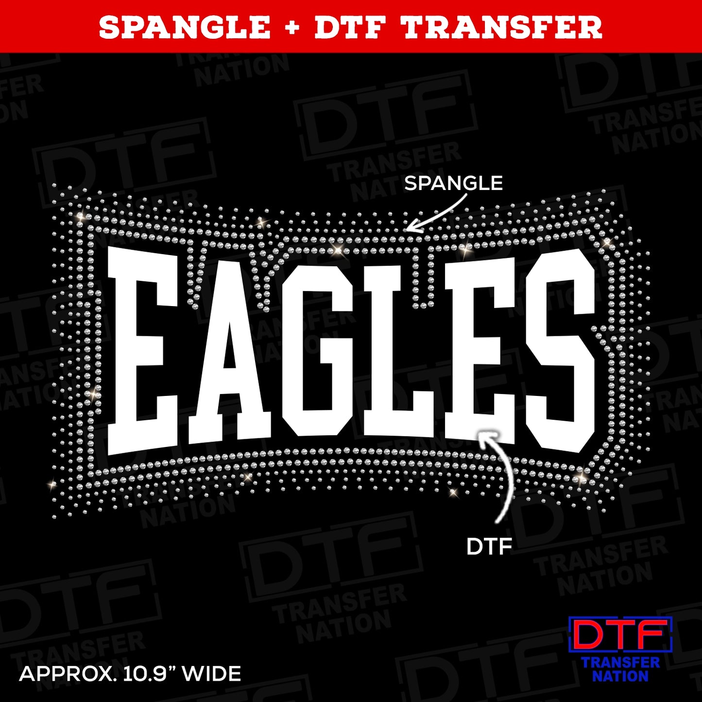 Eagles - Spangle + DTF Transfer - Pick your colors