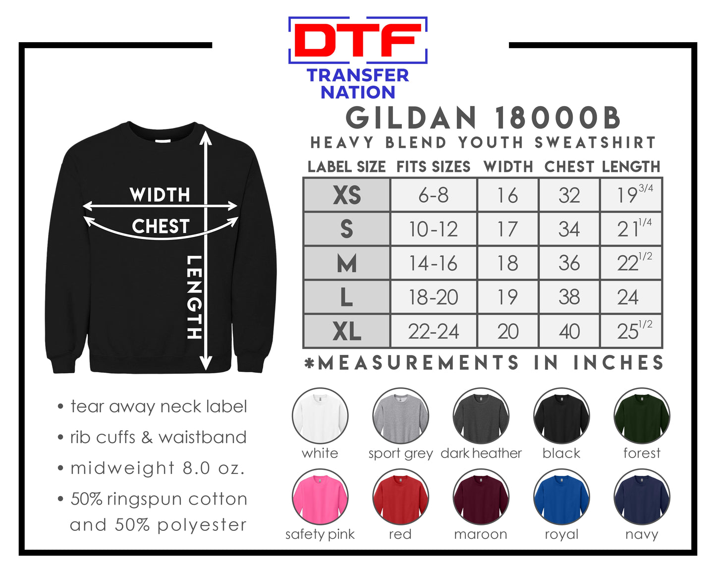 TSA - Gildan Heavy Cotton Crew - 18000