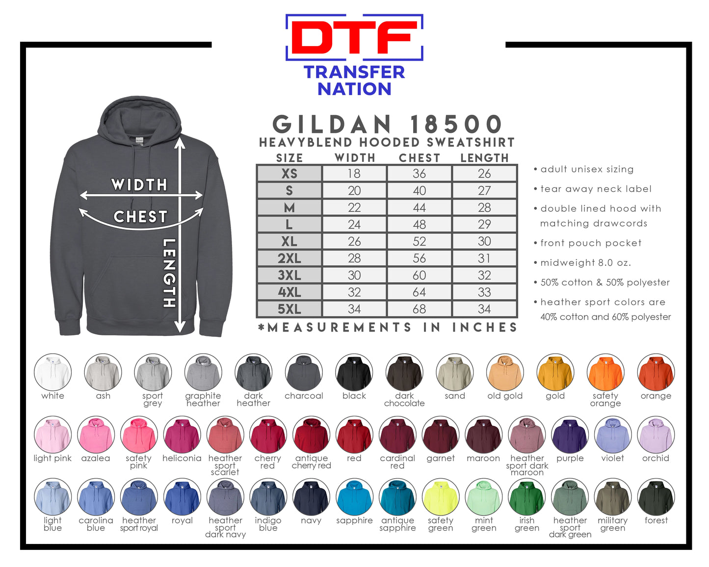 TSA - Gildan Heavy Cotton Hoodie - 18500