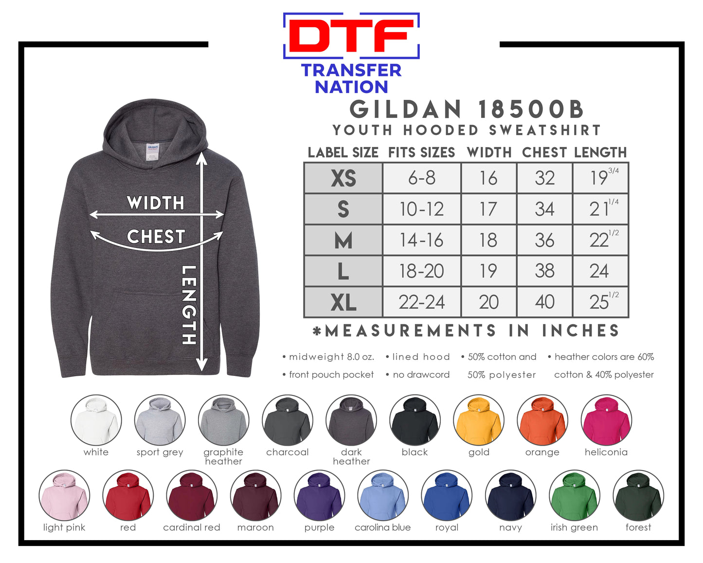TSA - Gildan Heavy Cotton Hoodie - 18500