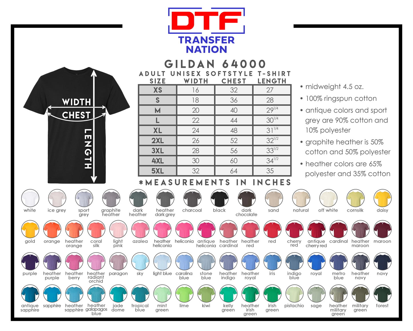 TSA - Gildan Softstyle Cotton Tee - 64000