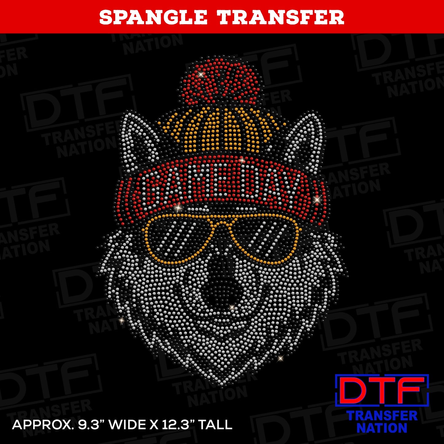 Game Day Wolf - 4 Color Design - Spangle Transfer