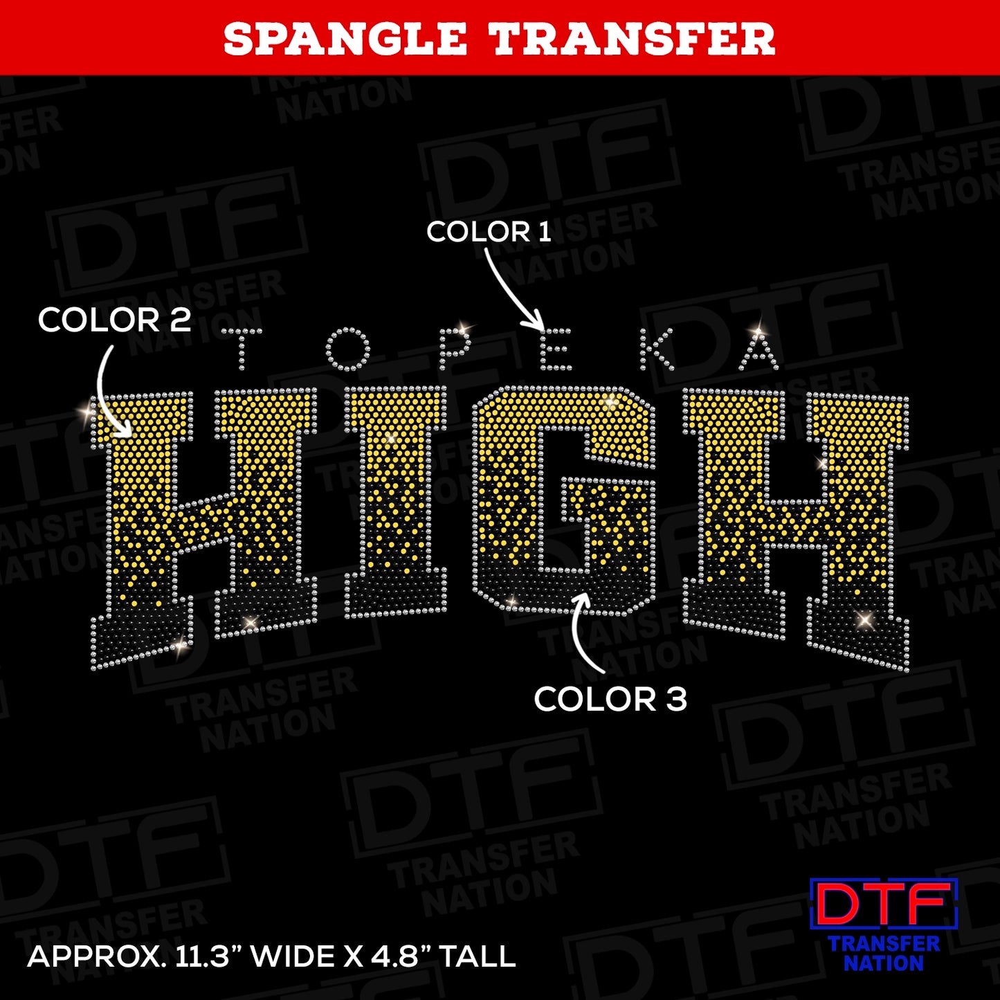 Topeka High - Gradient - Pick Your Colors - Spangle Transfer