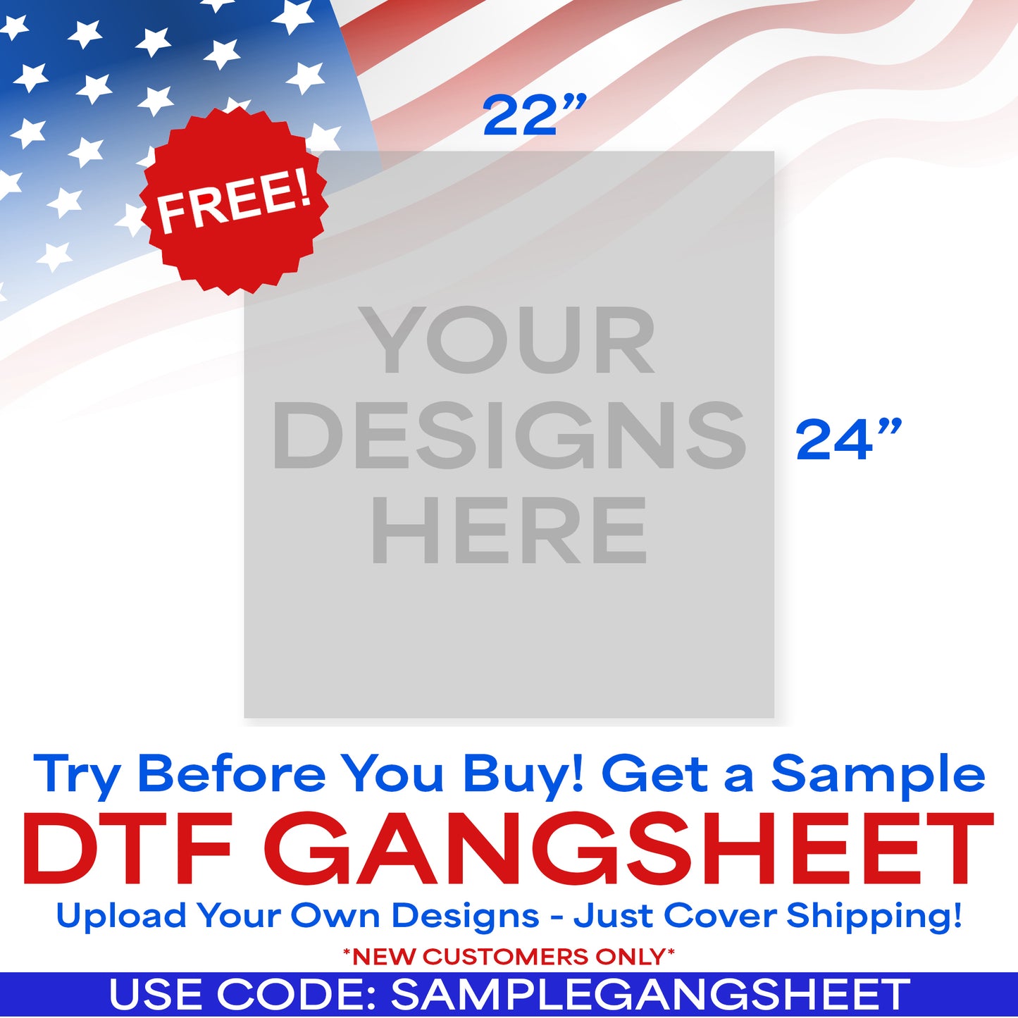 Sample 22in X 24in Gang Sheet