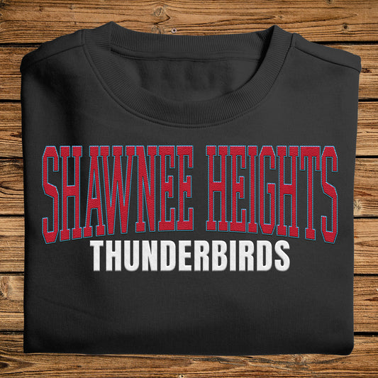 Shawnee Heights Thunderbirds Faux Leather-E00-28
