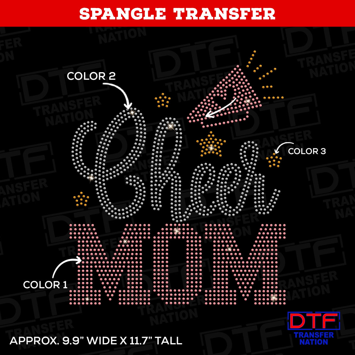 Cheer Mom - Design 1 - Spangle Transfer