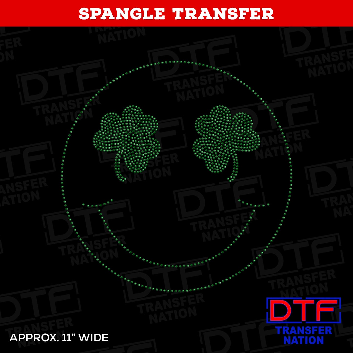 St. Patrick's Day Smiley Face Spangles