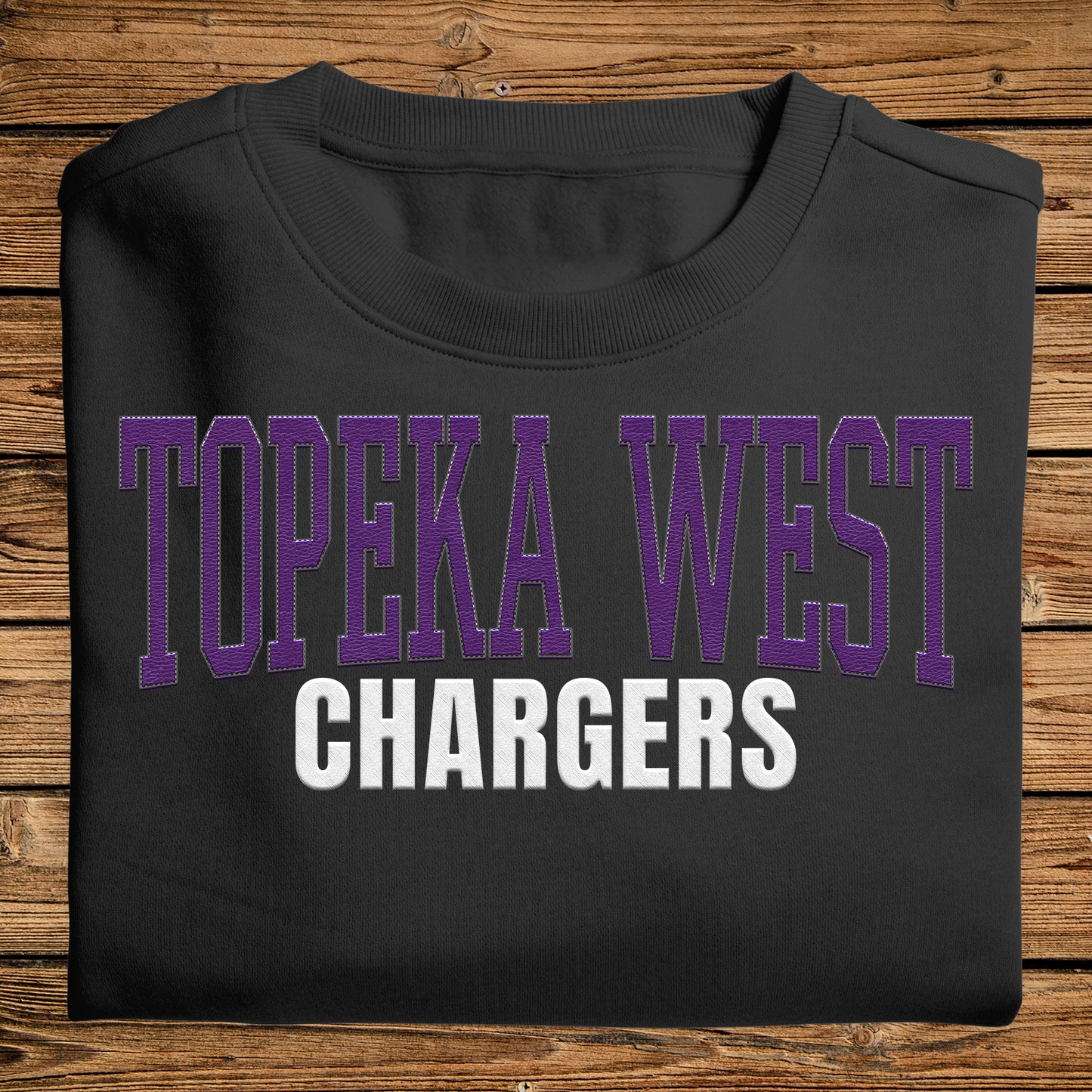Topeka West Chargers Faux Leather-E00-30