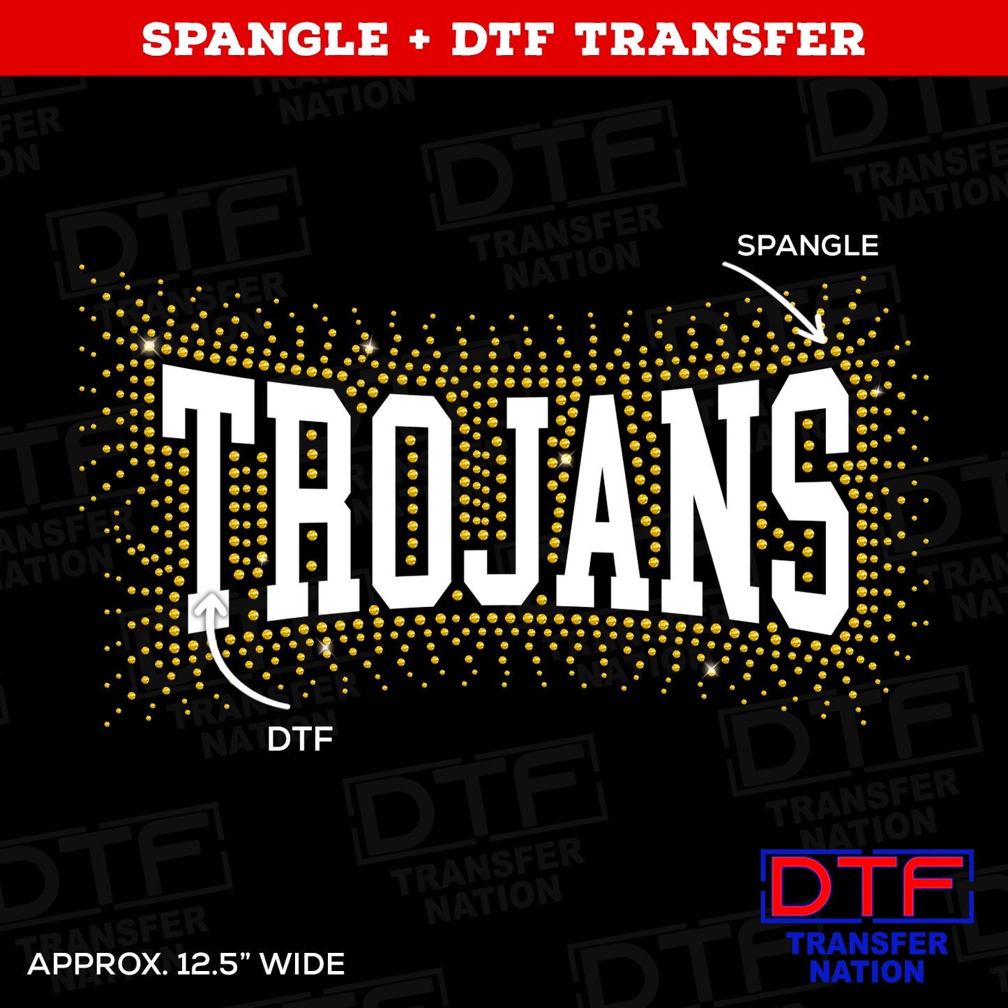 Trojans - Spangle + DTF - Pick your colors