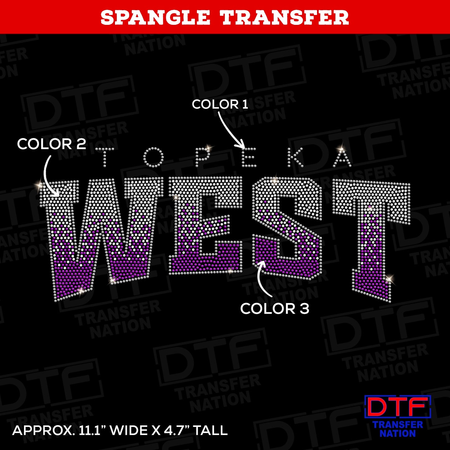 Topeka West - Gradient - Pick Your Colors - Spangle Transfer