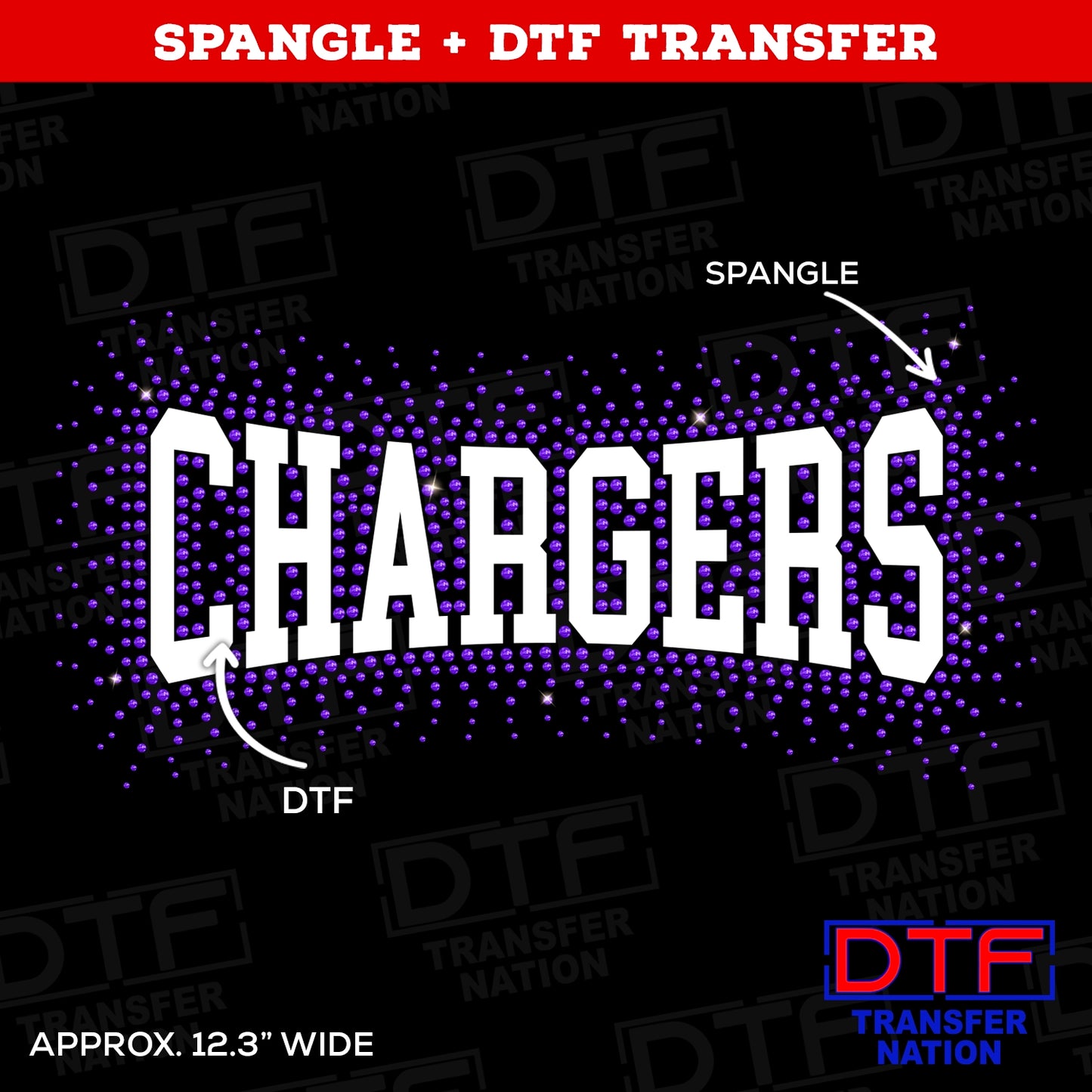 Chargers - Spangle + DTF - Pick your colors