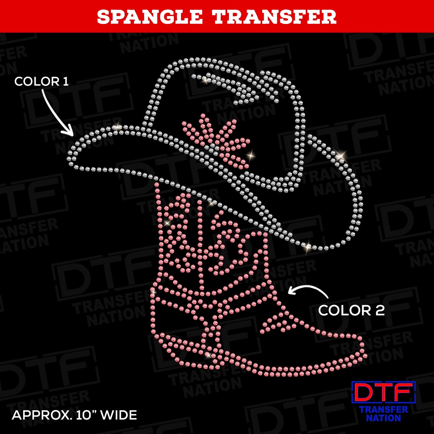 Cowboy Hat & Boot - Design 1 - Spangle Transfer