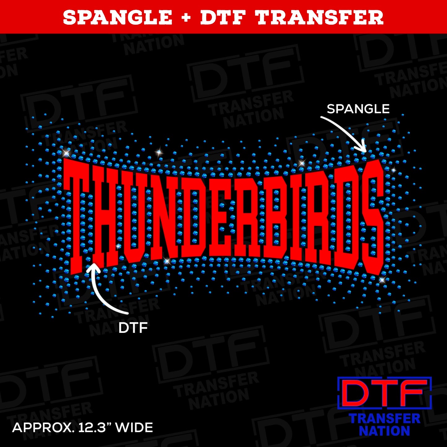 Thunderbirds - Spangle + DTF - Pick your colors